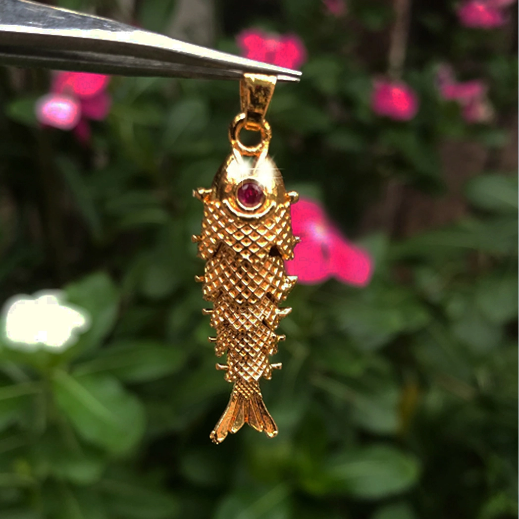 Realistic Fish Panchaloha Pendant – Traditional Artisan Dollar