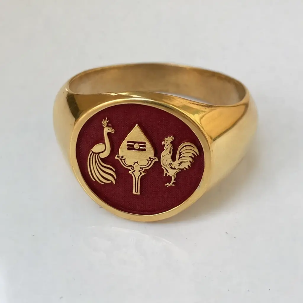 Handmade Vel Peacock Ring in Panchaloha – Traditional Murugan Ring