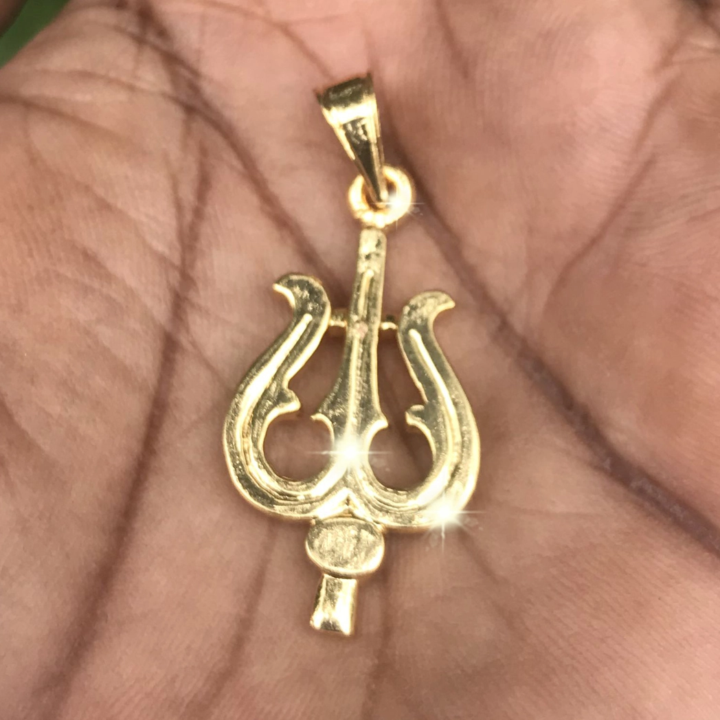 Trishulam Dollar in Panchaloha – Divine Protection Pendant