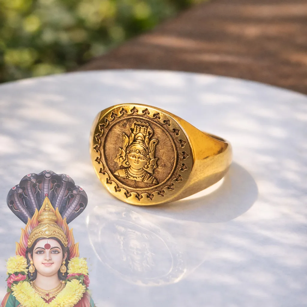 Nagamman | Mariamman Panchaloga Ring – Sacred Amman Five Metal Devotional Jewelry