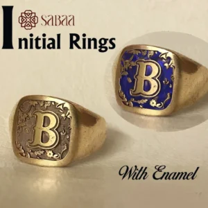 Stylish "B" initial Panchaloga ring -LN204