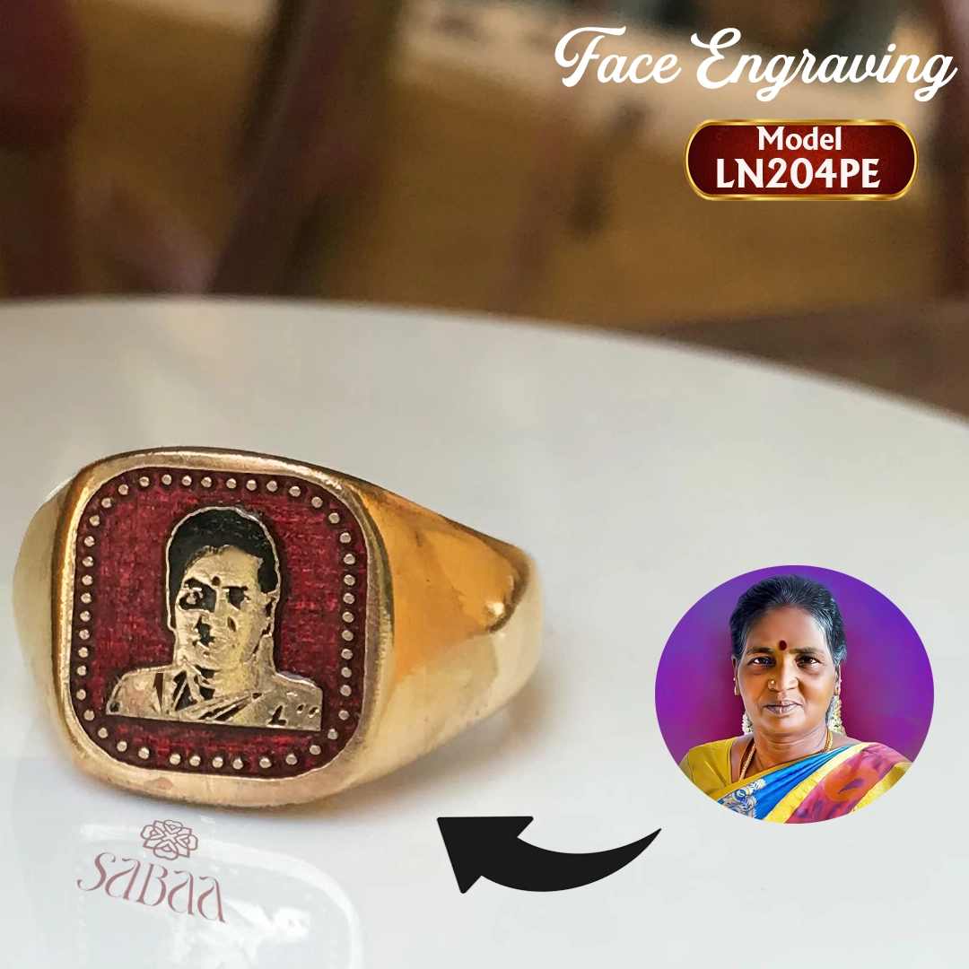 Custom Face Engraved Panchaloga Ring- Unique & Personalised
