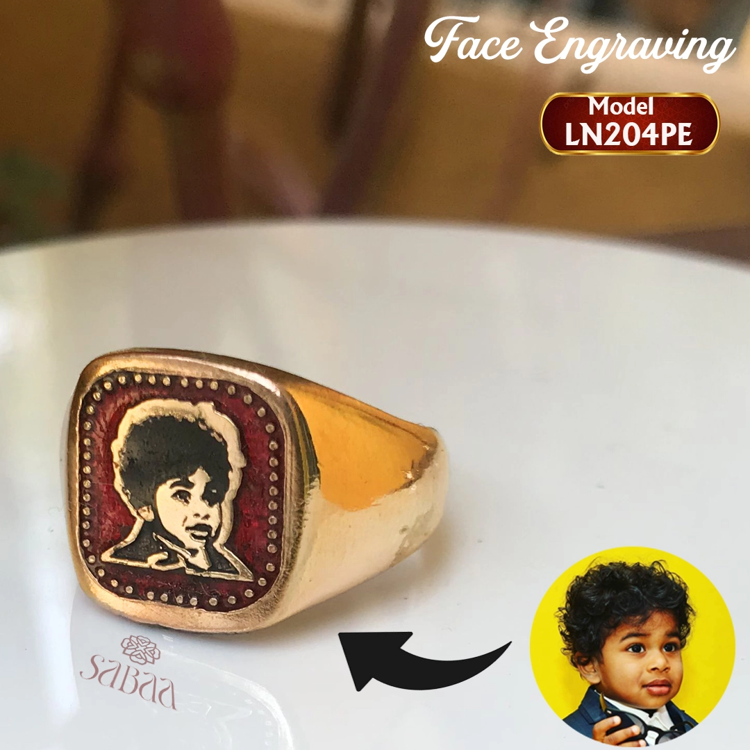 Custom Face Engraved Panchaloga Ring- Unique & Personalised