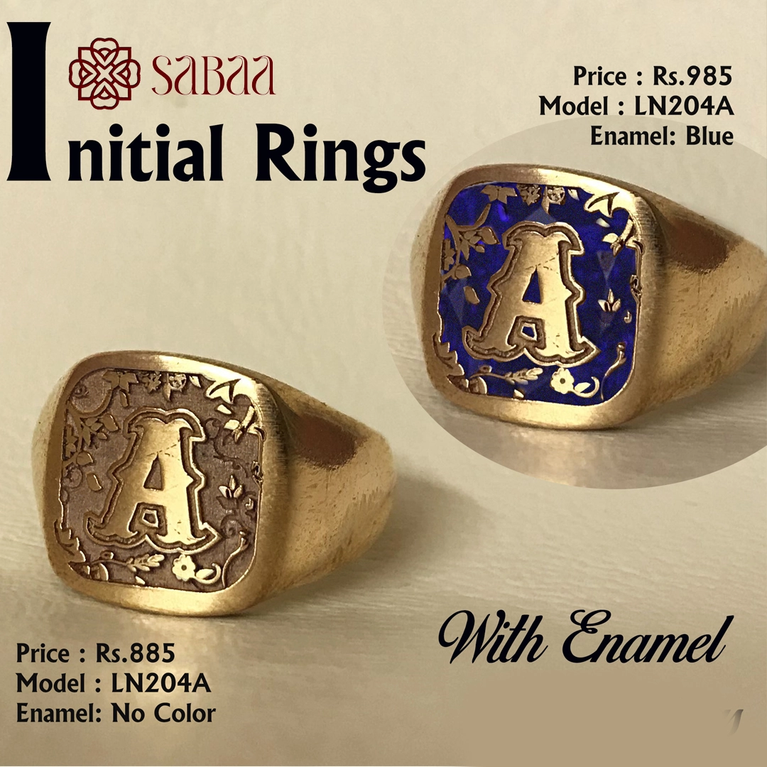 Stylish "A" initial Panchaloga ring