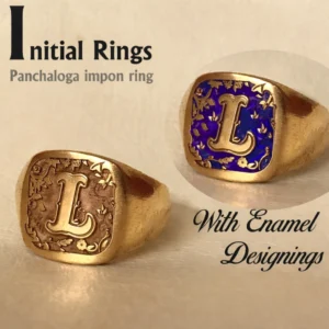 Stylish "L" initial Panchaloga Ring